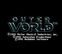 Outer World (Japan) Title Screen